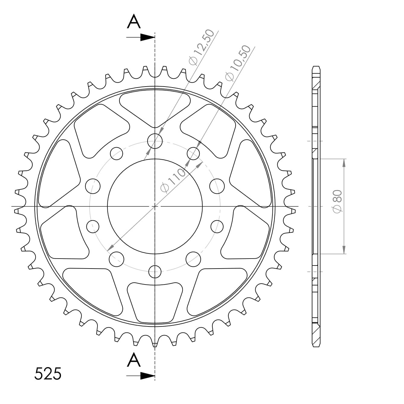 Řetězová sada D.I.D Chain - zlatý řetěz 525 ZVM-X, X-kroužek, kolečko JT pogumované, rozeta SUPERSPROX pro HONDA XRV 750 Africa Twin 1993-2003 - Obrázek 5