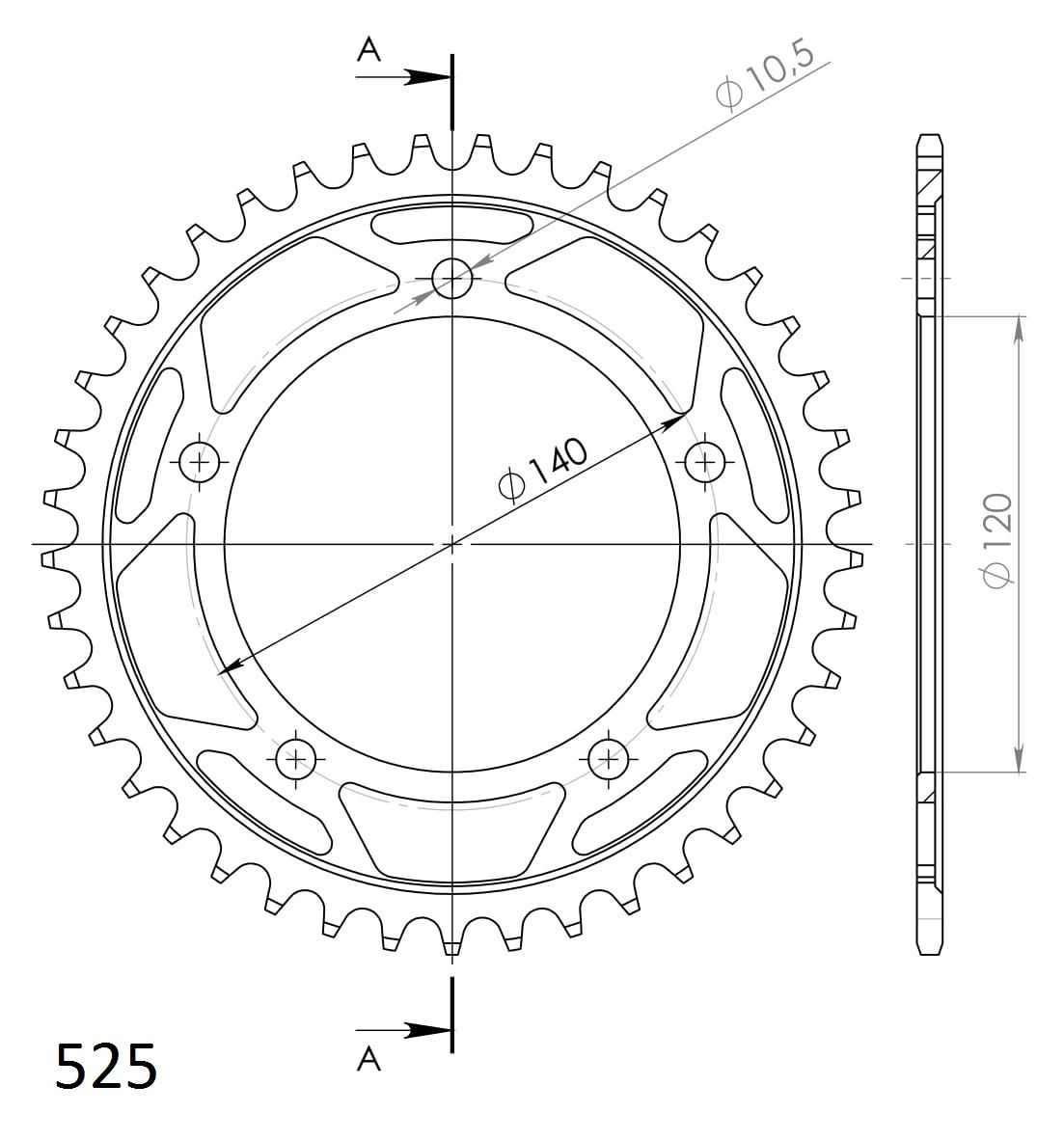 Řetězová sada D.I.D Chain - zlatý řetěz 525 VX, X-kroužek, kolečko JT pogumované, rozeta SUPERSPROX pro KAWASAKI KLV 1000 2004-2006 - Obrázek 6