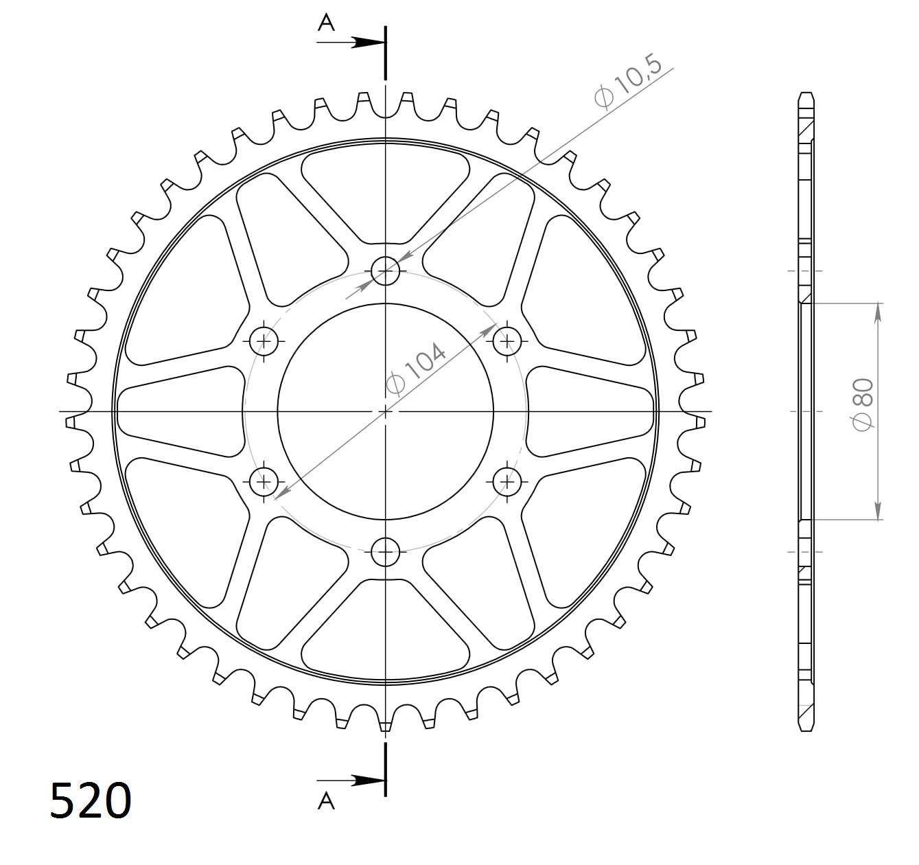 Řetězová sada D.I.D Chain - stříbrný řetěz 520 VX, X-kroužek, kolečko JT pogumované, rozeta SUPERSPROX pro CFMOTO 650 GT, Premium 2021-2023 - Obrázek 5