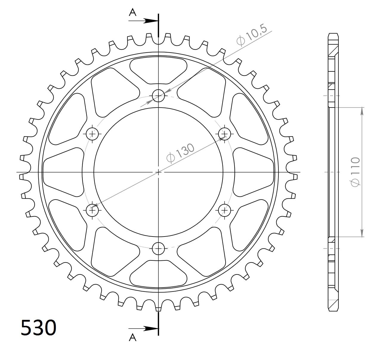 Řetězová sada D.I.D Chain - zlatý řetěz 530 ZVM-X, X-kroužek, kolečko JT pogumované, rozeta SUPERSPROX pro YAMAHA FZ1 1000 / Fazer 2006-2016 - Obrázek 5