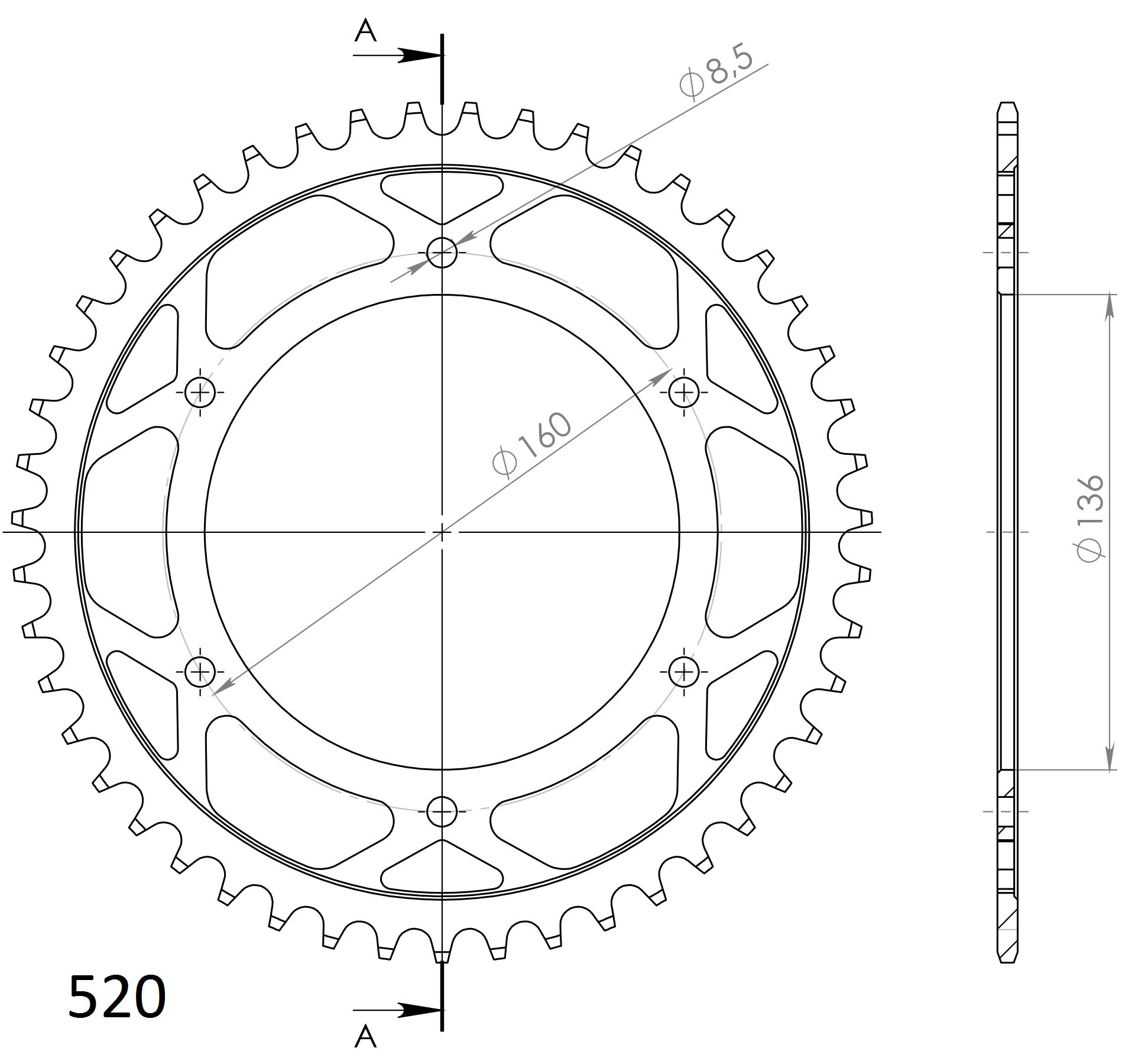 Řetězová sada D.I.D Chain - stříbrný řetěz 520 VX, X-kroužek, kolečko JT pogumované, rozeta SUPERSPROX pro BMW F 650 ST 1998-2000 - Obrázek 5