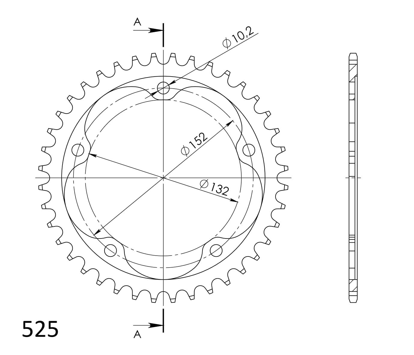 Řetězová sada D.I.D Chain - zlatý řetěz 525 VX, X-kroužek, kolečko SUPERSPROX, rozeta SUPERSPROX pro MV AGUSTA F4 1000 (<2008) 2008 - Obrázek 4