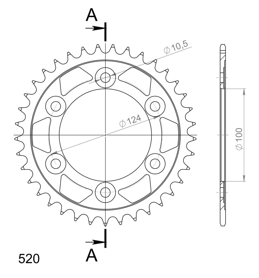 Řetězová sada D.I.D Chain - stříbrný řetěz 520 VX, X-kroužek, kolečko JT pogumované, rozeta SUPERSPROX pro DUCATI 851 Sport Production 1991 - Obrázek 6