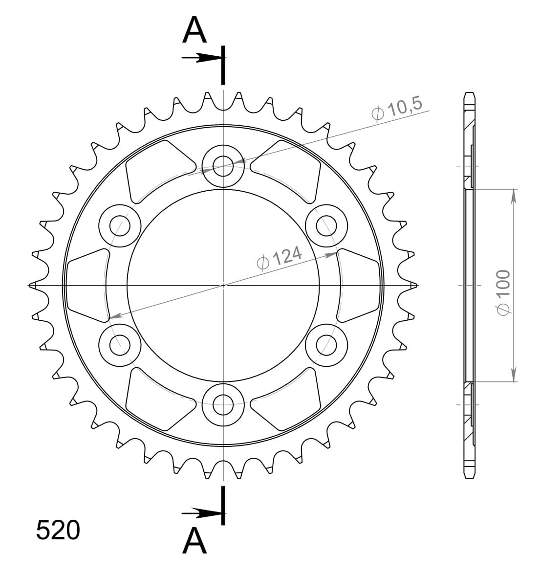 Řetězová sada D.I.D Chain - stříbrný řetěz 520 VX, X-kroužek, kolečko JT pogumované, rozeta SUPERSPROX pro DUCATI MH 900 / E 2002 - Obrázek 6