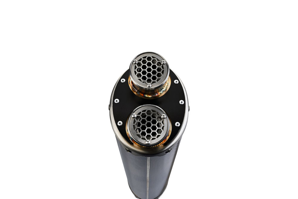 Koncovka výfuku Slip-on GPR DUAL HU.57.DUAL.PO Karbonový vzhled pro HUSQVARNA Norden 901 2022-2024 - Obrázek 5