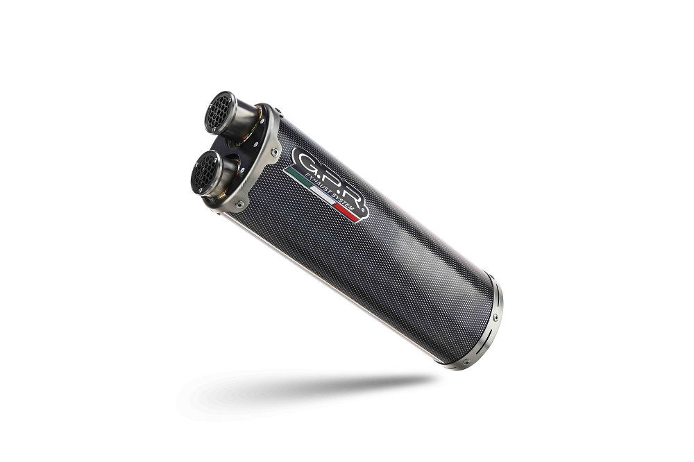 Koncovka výfuku Slip-on GPR DUAL HU.57.DUAL.PO Karbonový vzhled pro HUSQVARNA Norden 901 2022-2024 - Obrázek 2