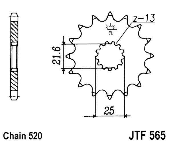 Řetězová sada D.I.D Chain - černý řetěz 520 VX, X-kroužek, kolečko JT pogumované, rozeta JT pro TRIUMPH Tiger 660 / Sport 2021-2024 - Obrázek 3