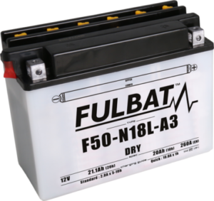 Konvenční motocyklová baterie FULBAT F50-N18L-A3 (Y50-N18L-A3) Včetně balení kyseliny