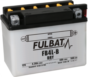 Konvenční motocyklová baterie FULBAT FB4L-B (YB4L-B) Včetně balení kyseliny