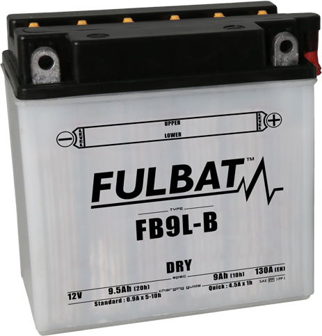 Konvenční motocyklová baterie FULBAT FB9L-B (12N9-3B) (YB9L-B) Včetně balení kyseliny