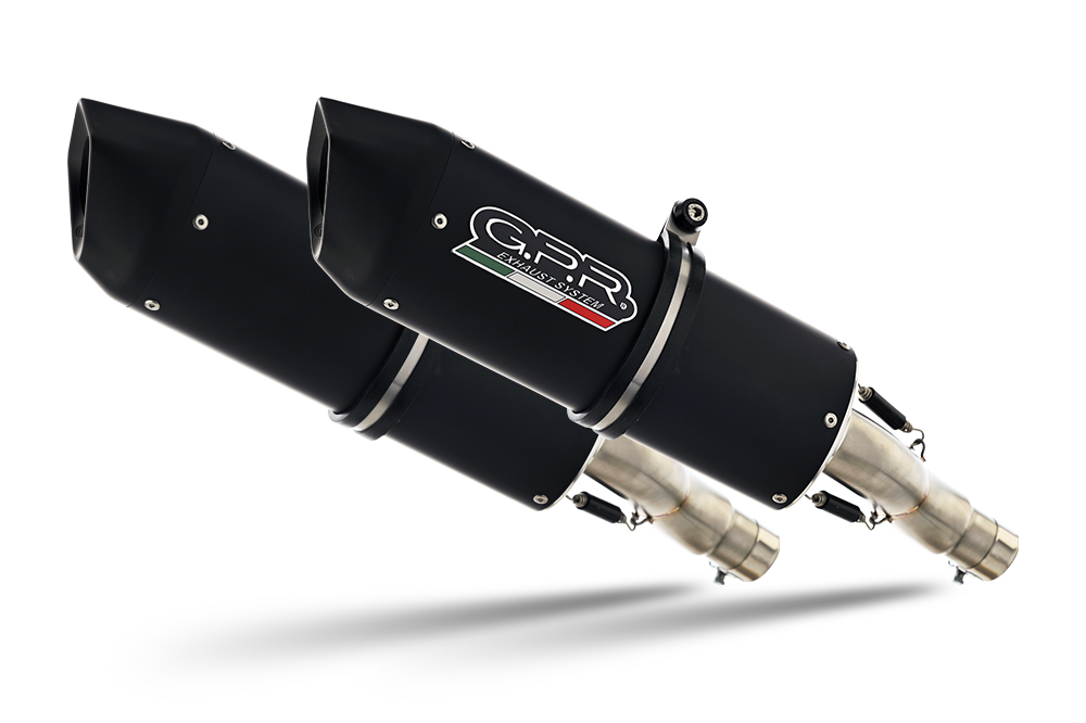 Dvojitá koncovka výfuku GPR FURORE K.124.FUNE Matná černá pro KAWASAKI Z 1000 2007-2009