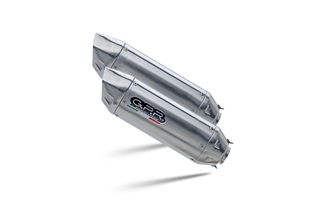 Dvojitá koncovka výfuku GPR FURORE-X INOX S.46.FXSC Matná černá pro SUZUKI DL 1000 V-STROM 2002-2013 - Obrázek 3