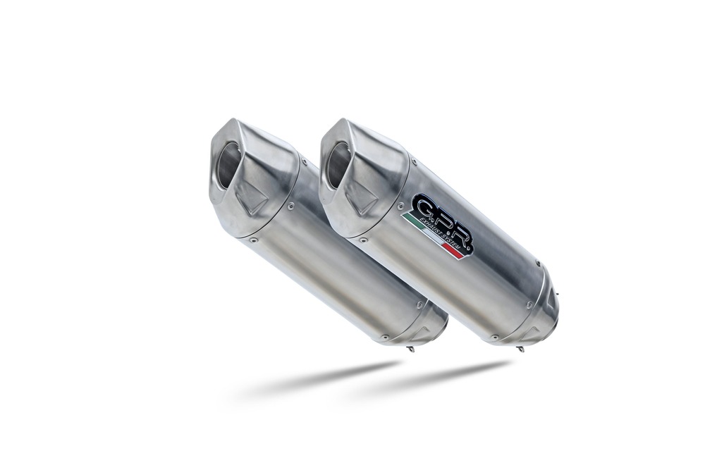 Dvojitá koncovka výfuku GPR FURORE-X INOX T.65.FXSC Matná černá pro TRIUMPH Street Triple 675 2008-2012 - Obrázek 2