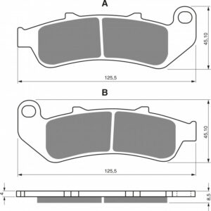 Brzdové destičky GOLDFREN 055 AD  STREET pro HONDA CBR 1000 F 1993-2000, HONDA CBR 1000 F 1993-2000