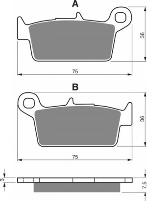 Brzdové destičky GOLDFREN 071 AD  STREET pro HONDA NH 50 Lead 1994-1995, PEUGEOT SV 50 1993-1998