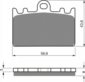 Brzdové destičky GOLDFREN 090 AD  OFF-ROAD FRONT pro SUZUKI RGV 250 1996, KAWASAKI ZXR 400 1991-2002