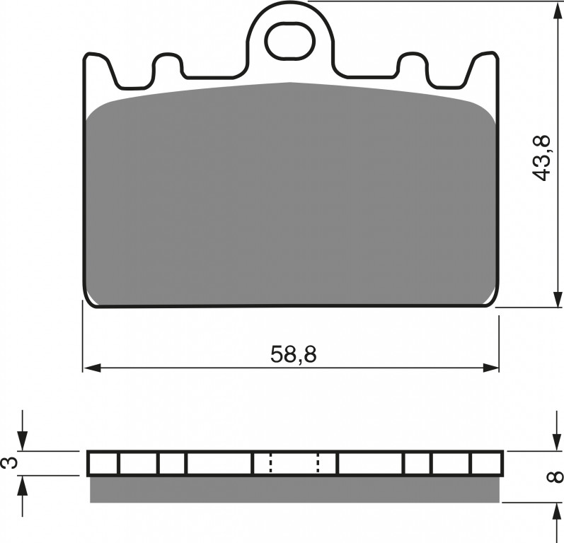 Brzdové destičky GOLDFREN 090 AD OFF-ROAD FRONT pro SUZUKI RGV 250 1996, KAWASAKI ZXR 400 1991-2002