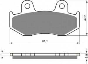 Brzdové destičky GOLDFREN 103 AD OFF-ROAD FRONT pro HONDA SH 125 2001-2008, HONDA SCV 100 Lead 2002-2011
