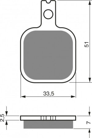 Brzdové destičky GOLDFREN 119 GP6 (1 set = 6 pcs)