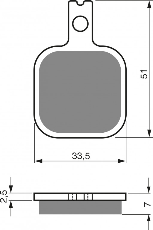 Brzdové destičky GOLDFREN 119 S3 (1 set = 6 pcs)