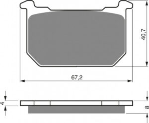 Brzdové destičky GOLDFREN 127 AD STREET pro KAWASAKI GT 750 1982-1985, KAWASAKI GT 750 1982-1985