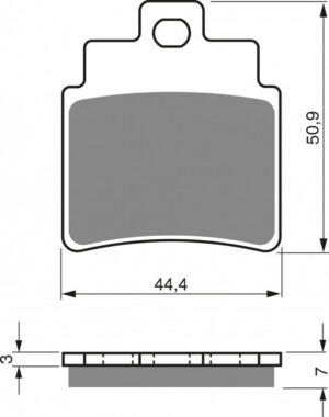 Brzdové destičky GOLDFREN 140 AD  STREET (1 set = 4 pcs)