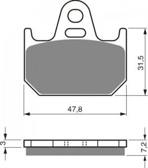 Brzdové destičky GOLDFREN 158 AD  STREET pro YAMAHA TZ 125 1994-1997, YAMAHA TZ 250 1989-2010