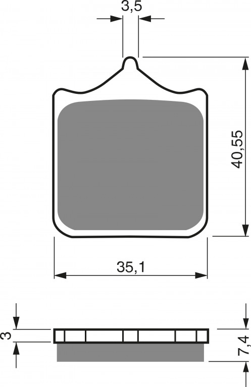 Brzdové destičky GOLDFREN 177 S3 (1 set = 4 pcs)