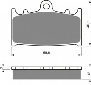 Brzdové destičky GOLDFREN 206 S3 pro SUZUKI VL 1500 C Intruder 2002-2003, SUZUKI Intruder C 1500 2005-2008