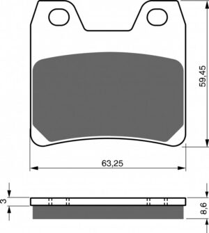 Brzdové destičky GOLDFREN 222 AD  STREET pro YAMAHA FZS 1000 Fazer 2001-2005, YAMAHA XJR 1300 2002-2012