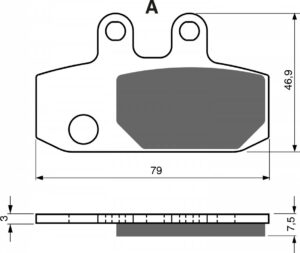 Brzdové destičky GOLDFREN 223 AD  OFF-ROAD FRONT pro APRILIA Atlantic 500 2002-2004