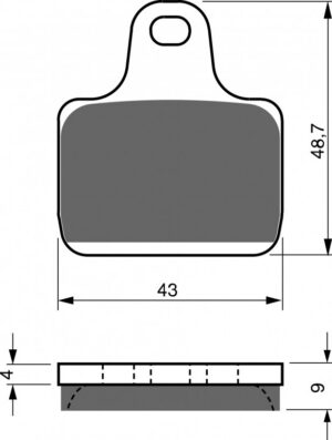 Brzdové destičky GOLDFREN 239 GP6 (1 set = 4 pcs)