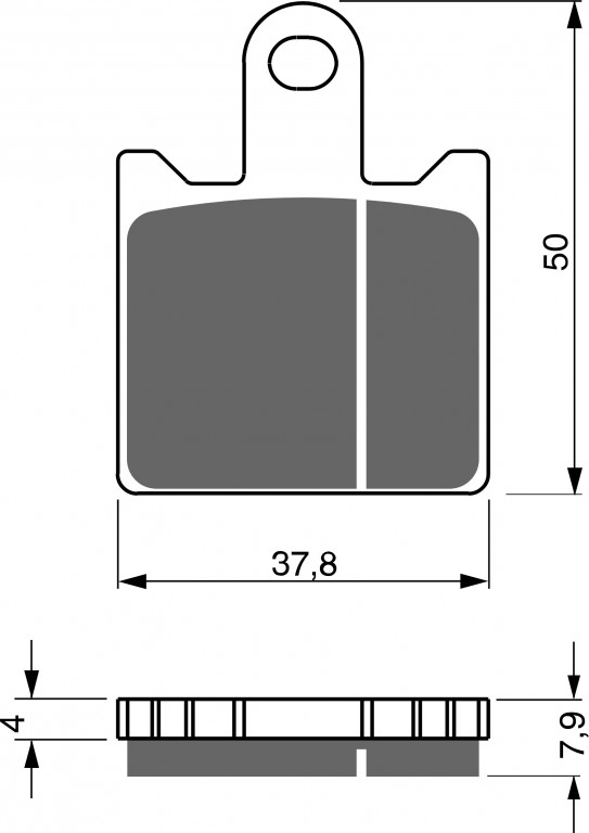 Brzdové destičky GOLDFREN 249 S3 (1 set = 4 pcs)