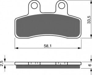 Brzdové destičky GOLDFREN 250 AD pro GENERIC Trigger SM 50 2008-2009, GENERIC Trigger SM 50 2008-2009