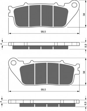 Brzdové destičky GOLDFREN 277 AD  STREET pro HONDA VFR 1200 F 2010-2016, HONDA VFR 800 X Crossrunner 2011-2014