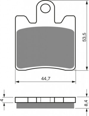 Brzdové destičky GOLDFREN 326 AD (1 set = 4 pcs)