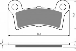 Brzdové destičky GOLDFREN 354 S33 STREET REAR (1 set = 4 pcs)