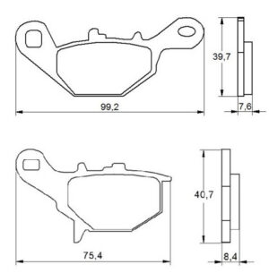 Brzdové destičky ACCOSSATO AGPA154 OR pro SUZUKI RM 85 2002-2004