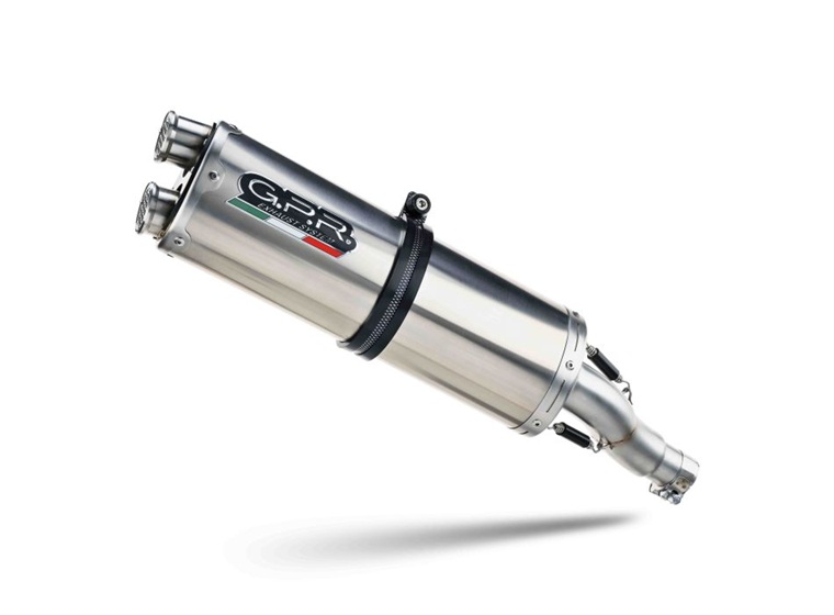 Koncovka výfuku Slip-on GPR DUAL INOX E5.S.207.DUAL.IO Matný nerez pro SUZUKI DL 800 V-STROM 2023-2025 - Obrázek 3