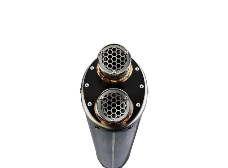 Koncovka výfuku Slip-on GPR DUAL POPPY E5.S.207.DUAL.PO Karbonový vzhled pro SUZUKI DL 800 V-STROM 2023-2025 - Obrázek 5