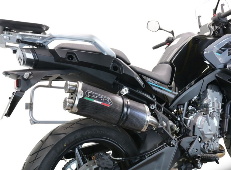 Koncovka výfuku Slip-on GPR DUAL POPPY E5.CF.11.1.DUAL.PO Karbonový vzhled pro CFMOTO 800 MT Sport 2025-2026 - Obrázek 7