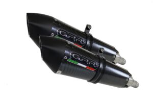 Dvojitá koncovka výfuku GPR GPE ANN. K.80.GPAN.PO Karbonový vzhled pro KAWASAKI Z 1000 2007-2009