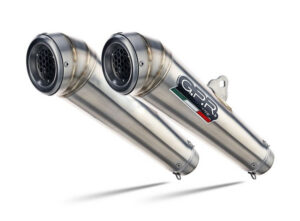 Dvojitá koncovka výfuku GPR POWERCONE EVO E4.ROY.10.CAT.PCEV Broušená nerezová ocel pro ROYAL ENFIELD Continental GT 650 2021-2024