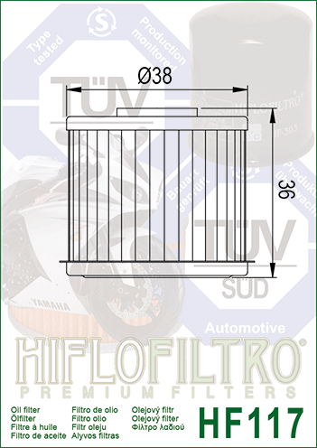 Olejový filtr HIFLOFILTRO HF117 - Obrázek 2