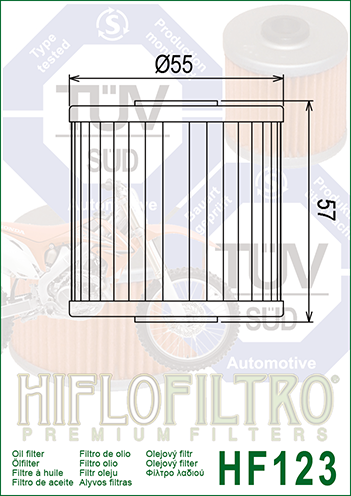 Olejový filtr HIFLOFILTRO HF123 - Obrázek 2