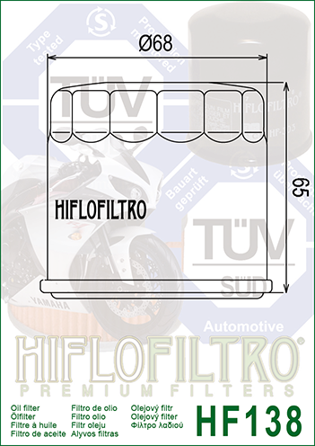 Olejový filtr HIFLOFILTRO HF138C chrom - Obrázek 2