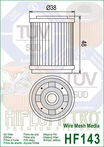 Olejový filtr HIFLOFILTRO HF143 - Obrázek 2