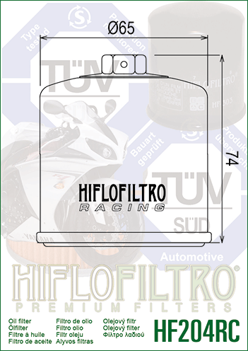 Olejový filtr HIFLOFILTRO HF204RC Závodní - Obrázek 2