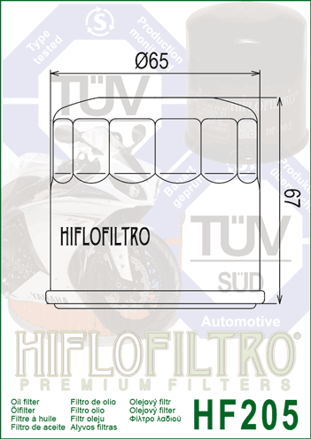 Olejový filtr HIFLOFILTRO HF205 - Obrázek 2