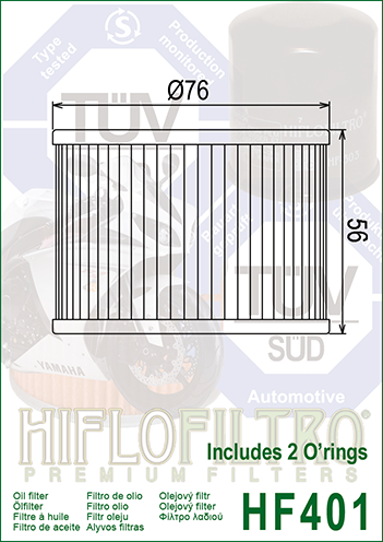 Olejový filtr HIFLOFILTRO HF401 - Obrázek 2